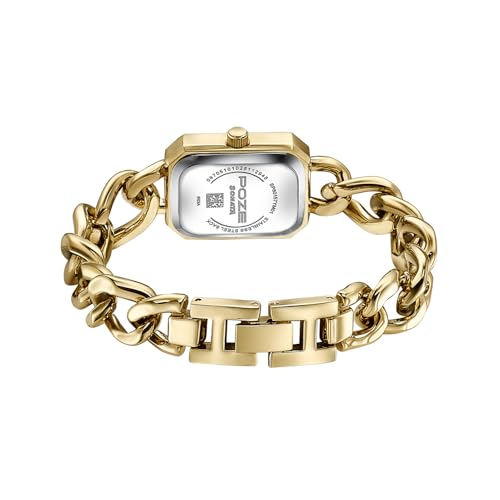 Image of Sonata Poze 7 Analog Silver Dial Silver Brass Strap Watch for Women - SP80157YM01