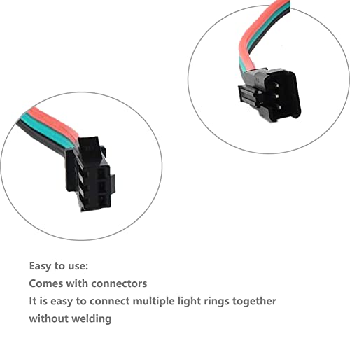 Image of 2pcs 8 LEDs WS2812B 5050 RGB Pixel LED Ring Light DC 5V Full Magic Color Lamp Individually Addressable with Integrated Driver for Arduino for Raspberry Pi