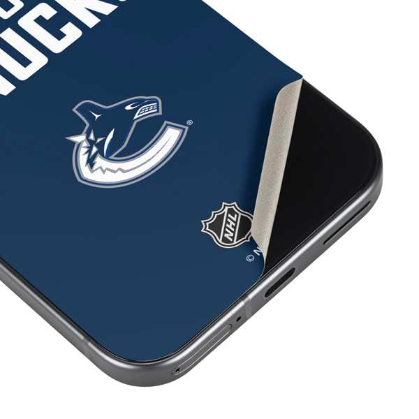 Skinit Decal Phone Skin Compatible with Google Pixel 9a - Officially Licensed NHL Vancouver Canucks Solid Background Design