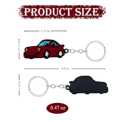 Image of Car Keychain Compatible with Vintage Porsche 911,Metal Key Chain,For Porsche 911 Key chain, Enamel Keychain
