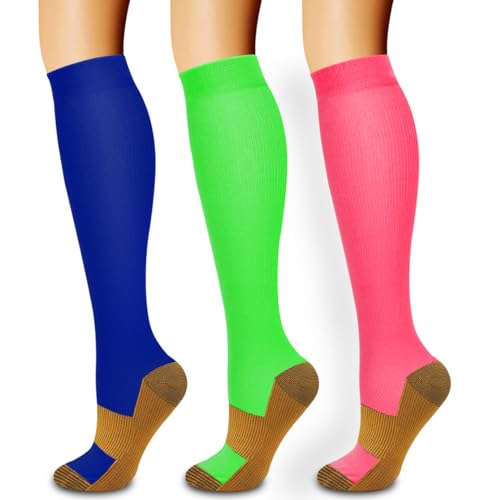 Image of Laite Hebe 3 Pack Medical Compression Sock-Compression Sock For Women and Men Circulation -Best for Running,Nursing,Athletic Sports