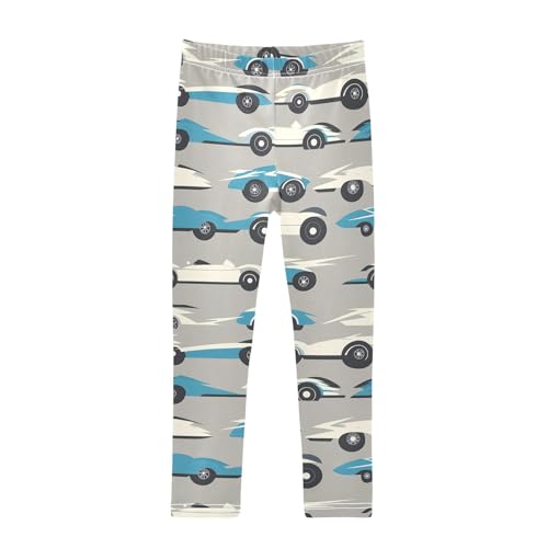 Girls' Leggings Retro Cars Blue Gray Kids Yoga Tights Pants 1 Pack 20861751