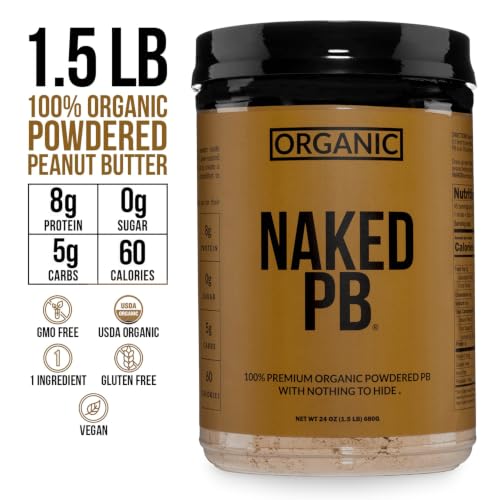 Image of Organic Powdered Peanut Butter from US Farms - Bulk, Only 1 Ingredient - Roasted Peanuts, Vegan, No Additives, Preservative Free, No Salt, No Sugar - 45 Servings (Pack of 3)