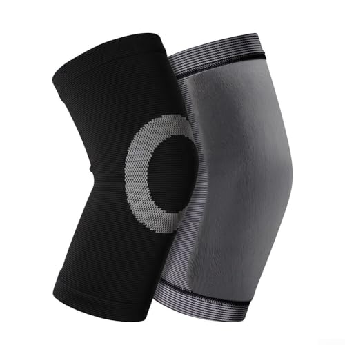 Rodilleras tejidas de felpa para calidez en invierno, calentadores de piernas elásticos antideslizantes con forro polar suave, paquete de 2 para adultos y adolescentes