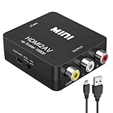 Conversion HDMI vers RCA Universelle: Ce convertisseur HDMI vers RCA transforme un signal numérique HDMI en signal analogique composite AV. Conversion unidirectionnelle exclusive : HDMI vers RCA (l'inverse est impossible), permet de relier facilement des appareils récents à des téléviseurs ou projecteurs plus anciens équipés d’entrées RCA (jaune/rouge/blanc), sans perte de compatibilité fonctionnelle