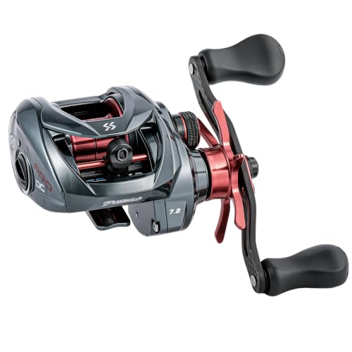 Image of Sougayilang Baitcasting Fishing Reel, 8:1 High Speed Gear Ratio Super Smooth and Powerful Low Profile Baitcaster Reel with Maganic Brake System for Freshwater,Saltwater Best Gifts