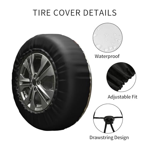 Image of Eagle Spare Tire Cover Wheel Protector Weatherproof Wheel Cover Universal Decorative Accessories for Camper RV SUV Travel Trailer 17 inch