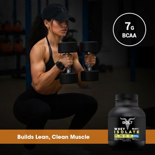 Image of Bolt 100% Whey Isolate Powder | 28g Protein Per Scoop, 7G BCAA | Irani Saffron Pistachio | 27 Servings | 2lb,907G | Muscle Recovery | Lean Muscle Support | Fast Absorption | Gluten-Free | Easy to Digest