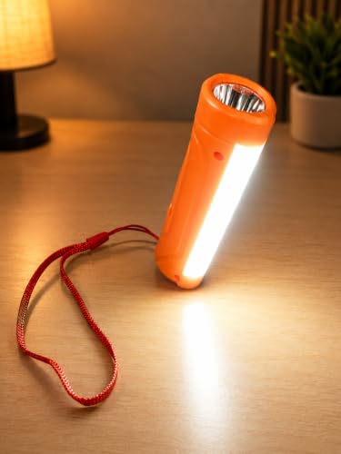 Image of Rechargeable LED Torch Light with Side Emergency Light