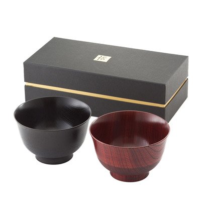 Amazon | 伝統の技術を惜しげもなく込めた逸品 「伝」山中塗 夫婦汁椀