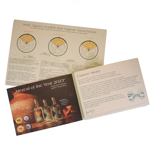LÆPOCA Mezcal Premium Tasting-Set | Von Mexiko in die Alpen | Handgefertigt | 3 x 100 ml | Espadin 38% vol. | Ensamble 46% vol. | Cuishe 46% vol. | Mezcal of the Year 2023