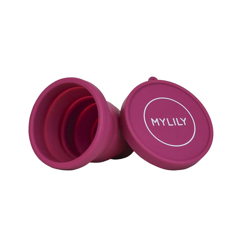 MYLILY® Menstrual Cups Case | Microwave Menstrual Cup Sterilizer | Foldable | Sterilizer for Storage and Cleaning | 200ml Capacity (Berry)