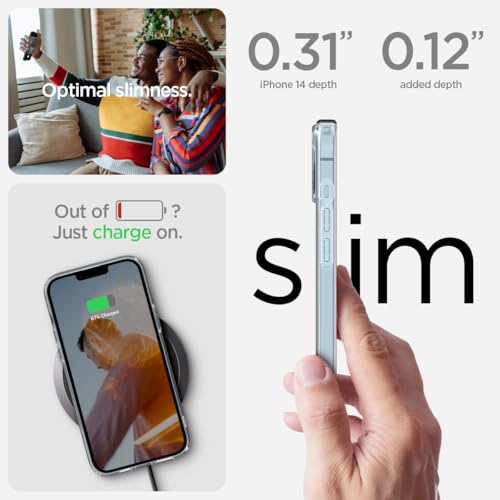 Image of Spigen Ultra Hybrid Designed for iPhone 14 Case (2022) [Anti-Yellowing], [Military-Grade Protection] - Frost Clear