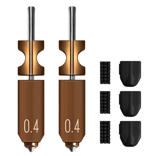 2.0 Version Integrated Adventurer 5X Nozzle Kit (2 Pcs 0.4MM) for Flashforge AD5X 3D Printer Hotend Heating Block Compon