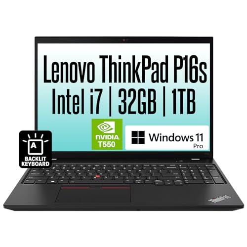 Lenovo ThinkPad P16s, 16” FHD IPS, Intel i7-1260P 12 Core, 32GB RAM, 1TB NVMe, Quadro T550, WiFi 6, BT, Fingerprint, Backlit KB, RJ-45, W11P, 3YR, Business Laptop