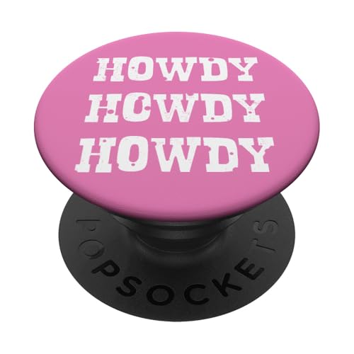 Fashion Rose Country Woman Western Southern Cowgirl Howdy PopSockets PopGrip Adhésif