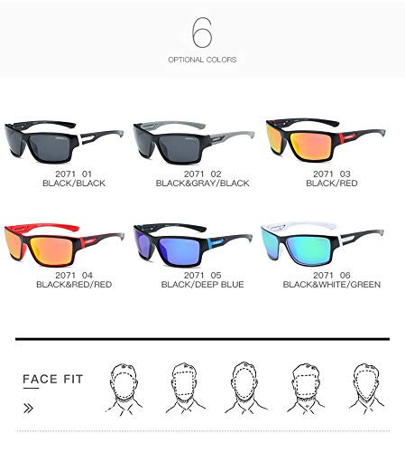 Óculos De Sol Esportivo Feminino Masculino Polarizado Proteção UV400 Quadrado Dubery 2071 Dirigir Pe