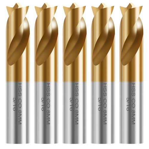 Image of 5 Pcs Spot Weld Drill Bit Set High Speed Steel Spot Weld Cutter Easy to Use Drill Bit Set for Car Maintenance Steel Aluminum Metal