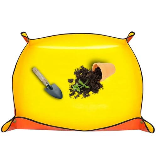 SZWLJ 1 Unidades de Fieltro para Plantas, Color Naranja, 100 x 100 cm, Material de Polietileno con Gancho de Cobre, Ideal para Tierra de orquídeas, Tierra de Cultivo y Plantas de Interior