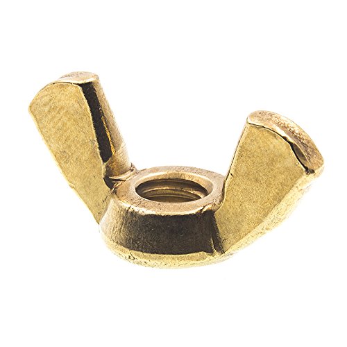 Prime-Line 9076551 Wing Nuts, Cold-Forged, 1/4 in.-20, Solid Brass, 10-Pack