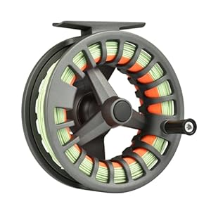 Master One Fly Fishing Reel 5/6wt, Quick Push Button Switch, Durable Pre-Loaded Fly Reel with Line Combo