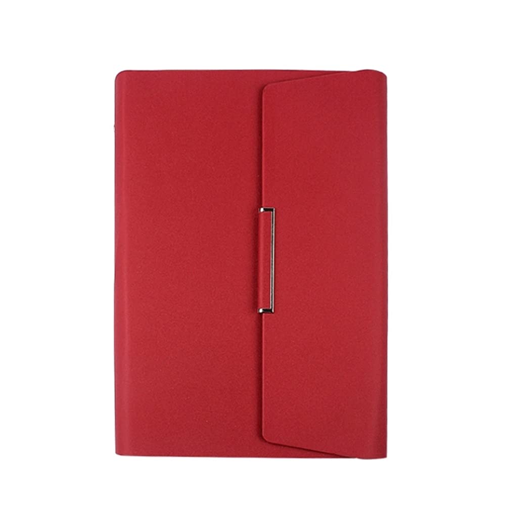 Cuadernos Cuaderno Manginador de Cuero Diario de Cuero A5 Diario Horizontal de Tapa Dura con Bolsillo Interior Reunión de Registro Adecuado Notas de Aula Oficina Escolar (Color : E)