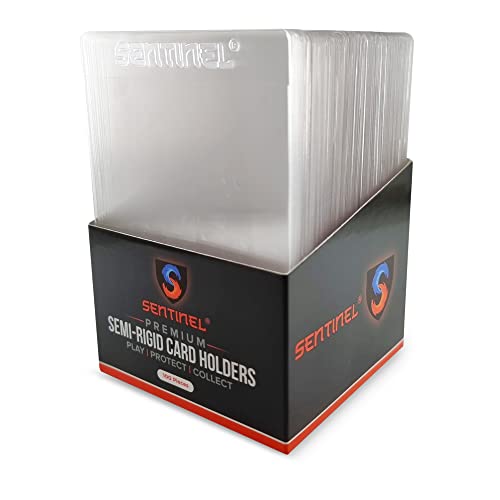 Sentinel Semi Rigid Card Holders (100 Pack) - Premium Card Sleeves for Trading and Collectible Card Games - Card Savers Ideal for Grading Submissions (PSA BGS CGC)