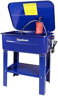 Red Sun Parts Washer 20 Gallon Cabinet Electric Solvent Pump Portable Automotive Parts Cleaner with Shelf Tank for Wheel Bearings, Gears, and carburetors