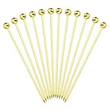 Genérico Púas De Cóctel De Metal - 10 Brochetas Bloody Mary De Acero Inoxidable | Palillos De Cóctell Frutas Palillos De Dientes Aperitivo Palilloss De Dientes De Metal para Sándwiches, Cócteles