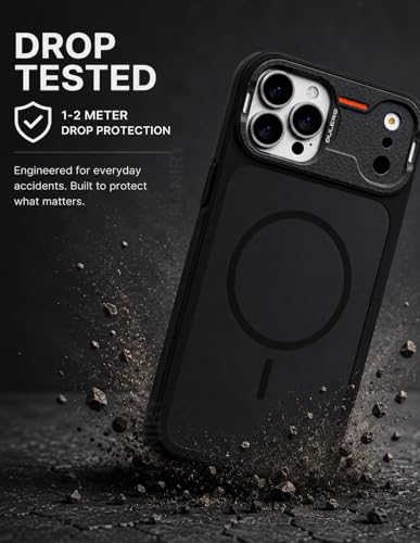 Image of Compatible for iPhone 13 Pro Case, Matte iPhone 13 Pro Back Cover, Shockproof Drop Protection, (Black)