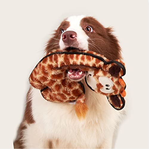 Image of BarkButler x FOFOS Safari Giraffe - Brown Toy for Small and Medium Dogs (0-20kgs), Soft Plush Material, Squeaker Inside, Durable