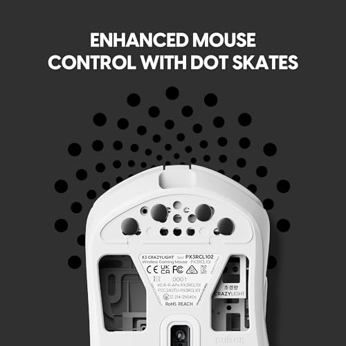 Image of Pulsar Gaming Gears X3 Crazylight Wireless Gaming Mouse, Mini, Uyuni White