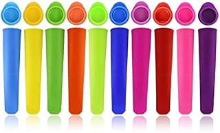 Ice Pop Mould - Joyoldelf 10 Pcs Silicone Popsicle Moulds Ice Lolly Molds with Lids, BPA Free Popsicle Maker
