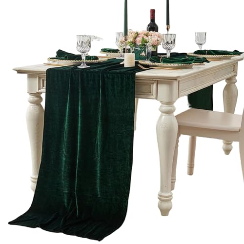 Chemin de table de luxe en velours nappe romantique pour réception de mariage - 2