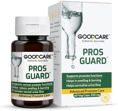 Goodcare Pros Guard 60 Capsules | Ayurvedic Herbal Supplement for Men | Supports Urine Flow, Helps Reduce Swelling & Burning Sensation | Herbal Formula for Prostate Health