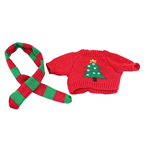 HOMOBABE Accesorios Invierno para Muñecas con Suéter Mini Decorativo y Bufanda Kawaii Resistente y Exclusivo para Casa De Muñecas Regalo Bonito para Niñas