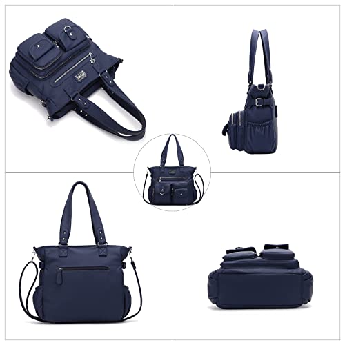 Image of KL928 Large Purses for Women Shoulder Bag Tote Handbags Stylish Vegan Leather Hobo Bags Ladies, A-Black-4 | Large