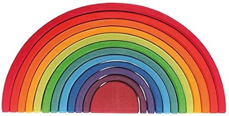 Grimm's Spiel und Holz Design 12-teiliger Regenbogen gross
