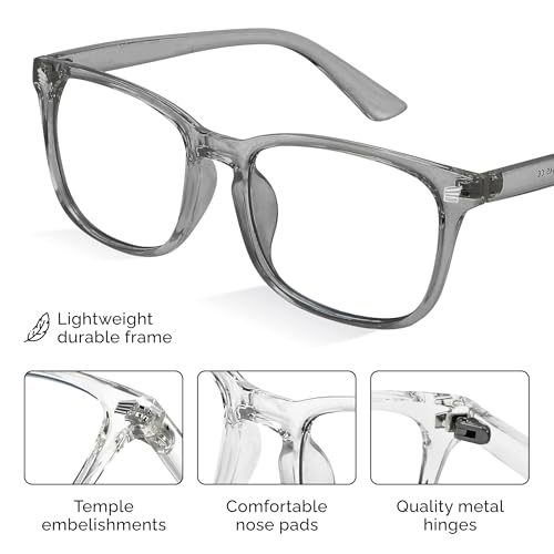 Image of livho 2 Pack Blue Light Blocking Glasses, Computer Reading /Gaming /TV /Phones Glasses for Women Men,Anti Eyestrain & UV Glare