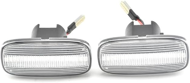 Flowing LED Side Marker Dynamic Turn Signal Light Lamp Compatible with Nis-san Maxima Skyline R34 Almera N15 N16 Pulsar Primera P11 P12 (White)