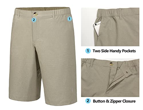 Little Donkey Andy Bermuda masculina de golfe com costura interna de 30,5 cm, short de cintura elást