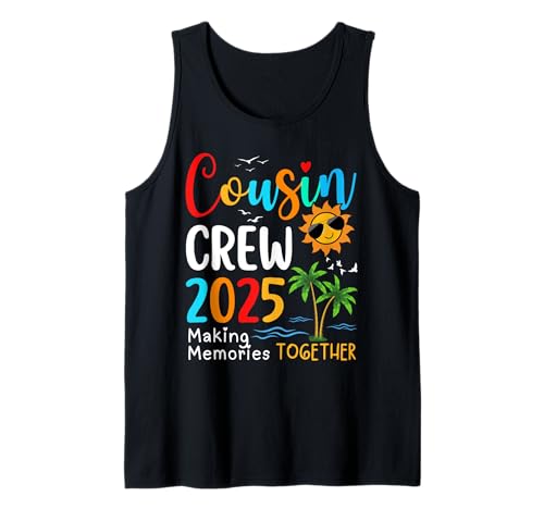 Cousin Crew 2025 Summer Vacation Beach Family Reunion Trips Camiseta sin Mangas