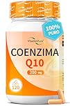 Coenzima Q10 200mg Per Singola Capsula, 120 Capsule (4 Mesi di Fornitura) ad Elevata Biodisponibilità, Q10 integratore - VitaminPure