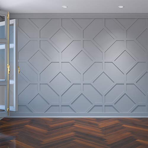 Ekena Millwork 39 'W x 23 3/8'H x 3/8'T Large Cameron Decorative Fretwork Wall Panels in Architectural Grade PVC