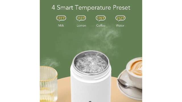 Tetera eléctrica portátil 500ml con control de temperatura miniatura 7