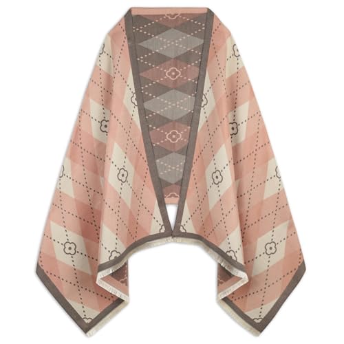 EXTREE Pink Pashmina Silk Shawl Wrap for Women