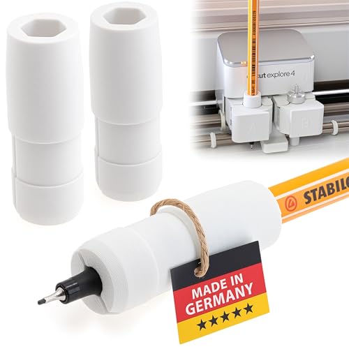 Adapter für Stabilo Stift für Cricut Maker 1-4 Explore 1-4 & Air 1-3 Passend für Stabilo Point 88 Hochwertiger Stiftehalter Made in Germany Plotter Zubehör für präzises Schreiben & Zeichnen