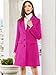 Allegra K Women's Winter Coats 2025 Single Breasted Long Trench Coat Jackets X-Small Hot Pink