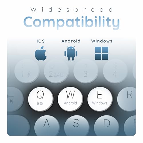 Pebble Magic Pad Wireless Keyboard with Built-in Touchpad, 2.4 GHz & Bluetooth V5.0 Dual Connectivity, Round Keycaps, Soft Keys, Slimmest Design,... - Image 5