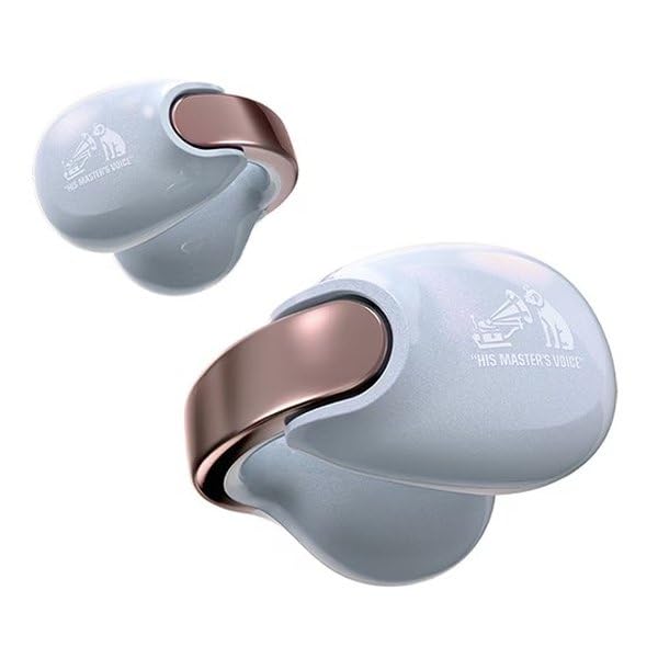 JVC Nearphones HA-NP1T bezprzewodowe słuchawki douszne, błyszczący pałąk, wygodne dopasowanie, połączenie wielopunktowe, Bluetooth 5.3, bateria 24 h, Pearl Edition Eternal Blue